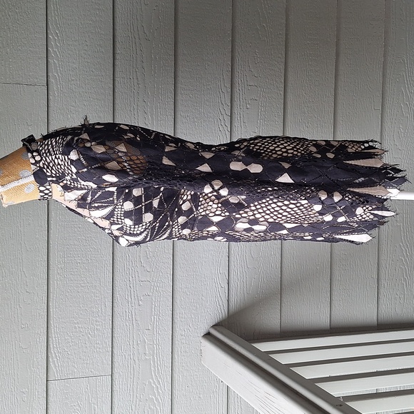 Free People Deco Lace Mini Long Sleeve Dress Fairy Whimsigoth Size 4 - Picture 5 of 13